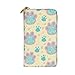 AOLBSPD Cute Paw and Star Hand Held Wallet Leather Long Billfold with Zipper Fashionable ﻿