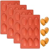 4Pcs Silicone Madeleine Pan, 9 Cavity Madeline...