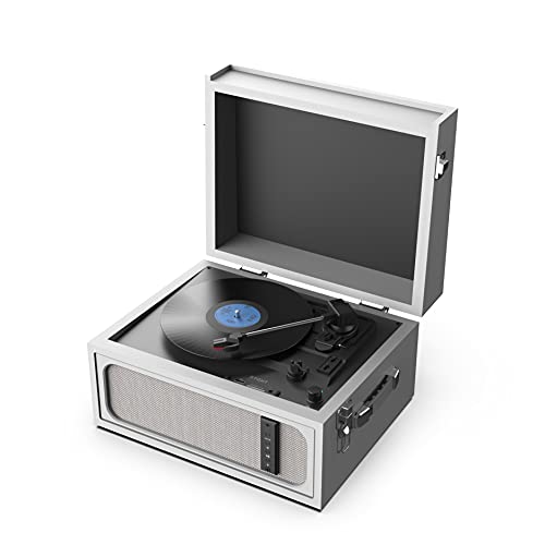 RYGHT Alto Enceinte sans Fil et Platine Vinyle sur Pieds, Gris - Les Beatles, Paul McCartney, John Lennon, RIngo Starr, George Harrison RYGHT Alto Enceinte sans Fil et Platine Vinyle sur Pieds, Gris – Image 5