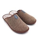 NORDIKAS - Zapatillas de Casa de Fieltro para Hombre Tirol Boreal - Zapatillas Nordikas Suaves y Cómodas - Pantunflas Antideslizantes Hechas en España - Calzado de Hogar Cálido y Ligero