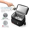 MIYCOO Lunch Bag & Lunch Box for Men Women, Double Deck Leakproof Insulated Soft Large Adult Camping Cooler bag for Work, Beach, Picnic, Travel (Black, 15L)