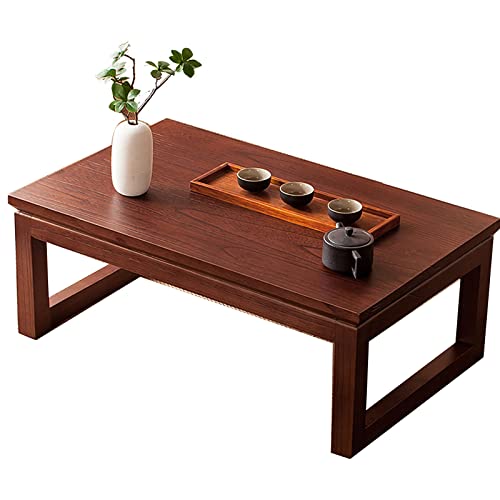 Table basse en bois compacte marron pour travailler et manger dans son salon