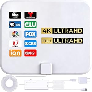 TV Antenna Indoor for Smart TV and All Smart TVs,HD Digital Antenna with Amplifier Signal Booster,TV Antenna for Local Channels Indoor & Outdoor