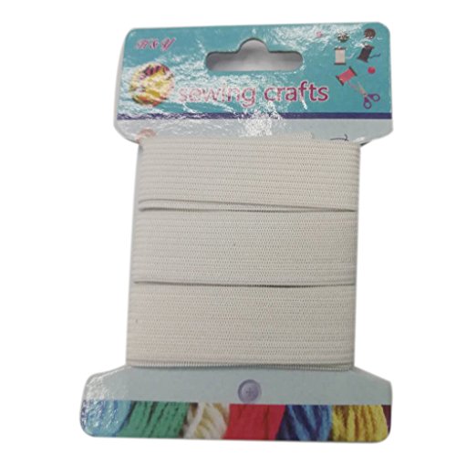 F Fityle Cinto elástico plano de 20 mm de largura para costura de artesanato - branco