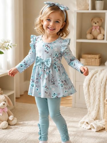 Image of Doresbebe Baby Girl Clothes Toddler Girl Outfits Infant Girl Summer Clothes for Girl Ruffle Shirt Pants+Cute Headband 3PCS