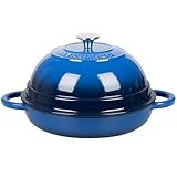 VORRINGARD Olla holandesa esmaltada de hierro fundido con tapa para hornear pan, azul