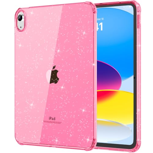 Image of MoKo Clear Case for iPad (A16) 11th Generation 2025, Persian Pink Glitter