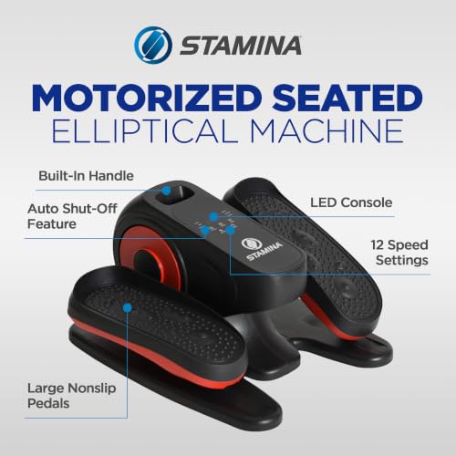 Image of Stamina Inmotion Compact Strider Foot Exercise Machine - Under Desk Elliptical - Standing or Seated Elliptical Fitness Equipment