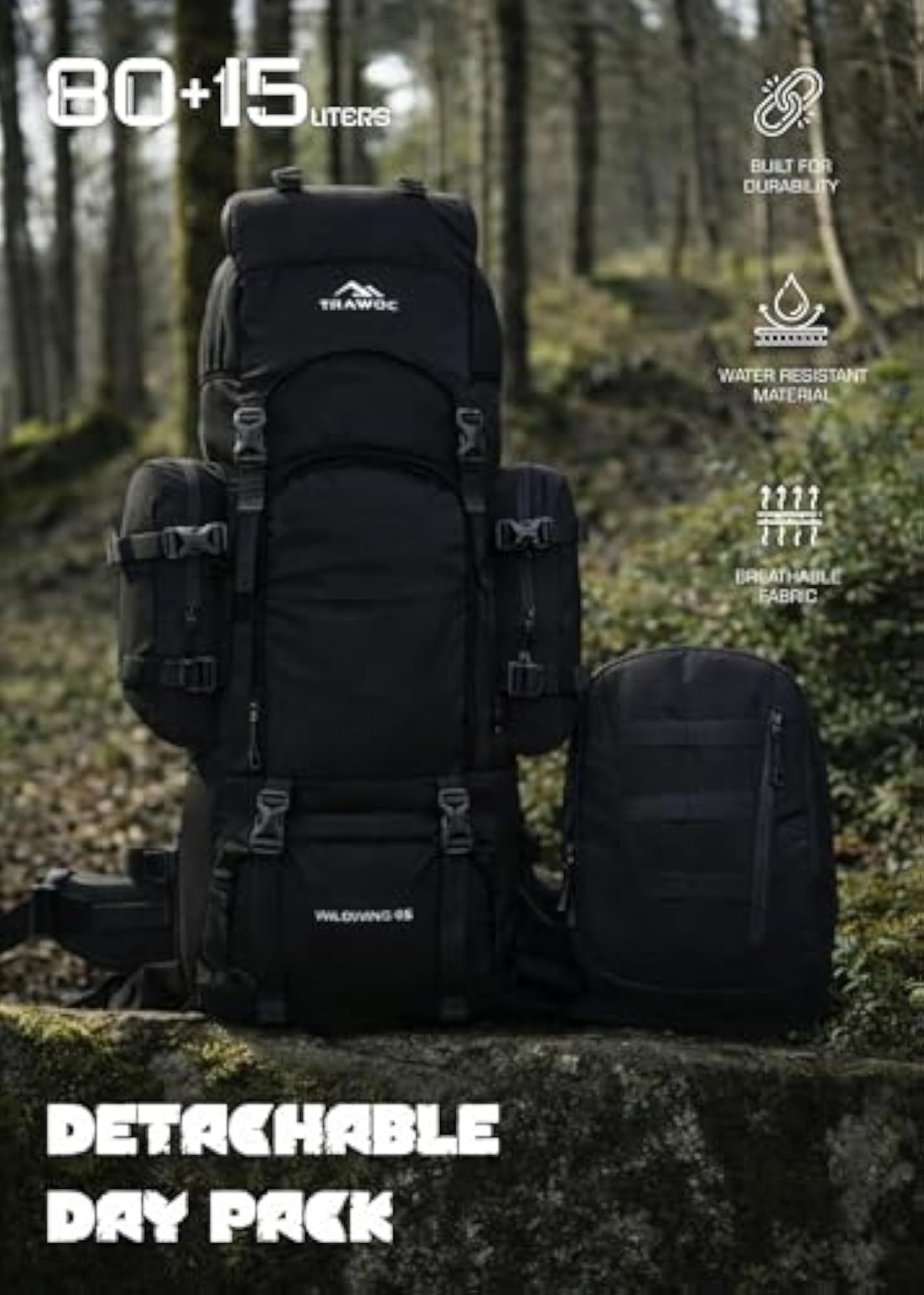 WILDWING 95L Internal Frame Trekking Backpack