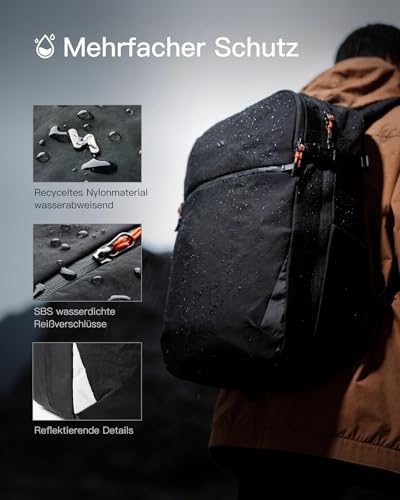 Inateck Leichter Reiserucksack 38.5L,Handgepäck Flugzeug Rucksack – Ansicht 6