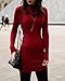 v28 Sweater Dress for Women Ribbed Knit Fitted midi Sexy Fall Winter Bodycon Cowl Neck Dresses (Small,Wine)