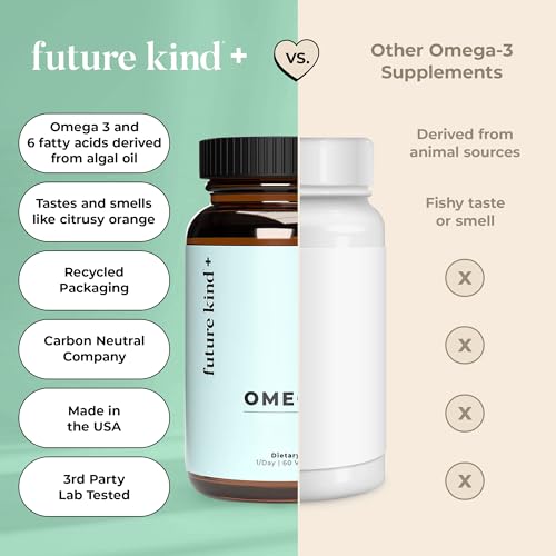 Vegan Omega 3 Supplement. Carrageenan Free. 2 Month Supply. Glass Bottle. 500mg Plant Based Algae Oil Omega 3 EPA DHA Supplement. Vegetarian Omega 3 Fatty Acids Algae Oil Omega 3 for Kids & Adults.