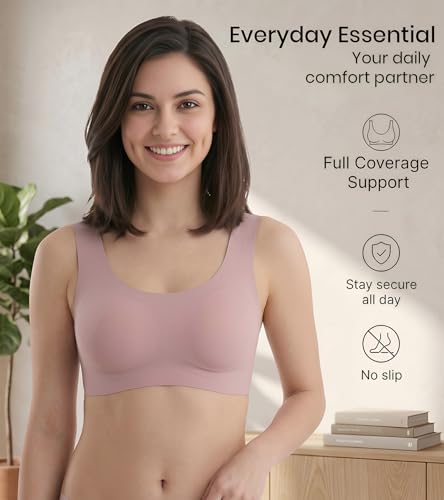 Image of Dimore Comfort Revolution Seamless Bra Easy lite Full-Coverage Wirefree Everyday Bra with CloudSoft Comfort with Removable Pad