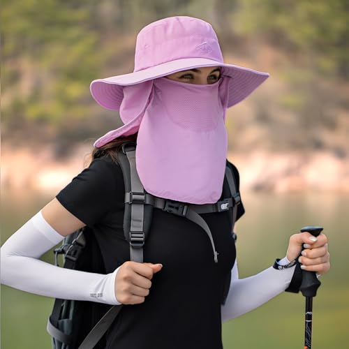 Image of Sun Hats for Men Women Fishing Hat UPF 50+ Breathable Wide Brim Summer UV Protection Hat