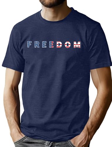 Image of Ithalt Men's American Flag Shirt 4th of July T-Shirt USA Patriotic Tee Shirt Independence Day Top