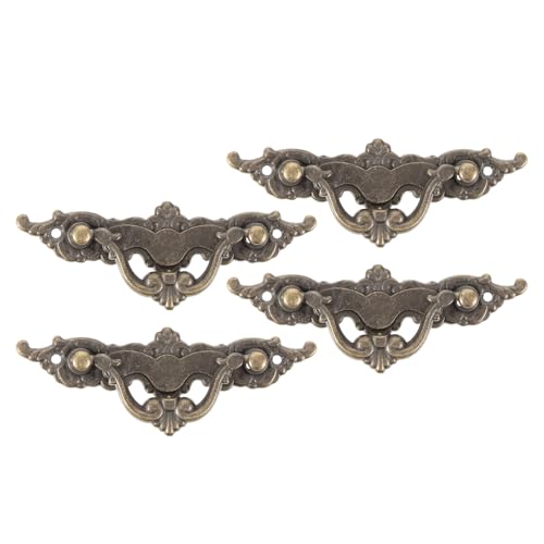 Hemobllo 4 Tiradores de Cajones Vintage de Bronce Antiguo, Tiradores de Armario para Cocina y Muebles, Acabado en Bronce Envejecido, 4 Piezas, Estilo Europeo Retro para Decoración