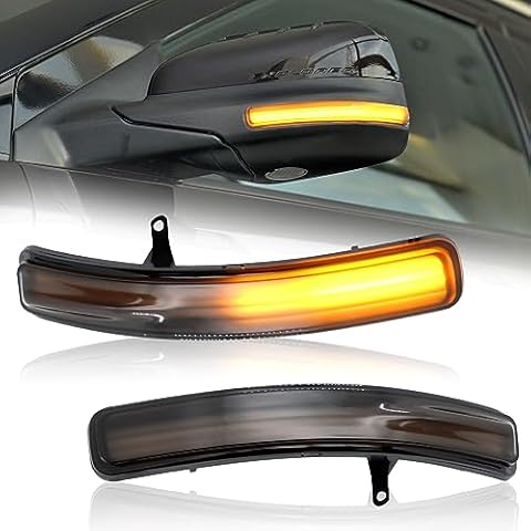 doiplent [2pcs] Side Mirror Turn Signal Lights for Ford Explorer 2011-2019 Replacement# BB5Z-13B375-A, BB5Z13B375A Sequential Dynamic Mirror Turn Signal Lights Assemely-Smoked Lens Cover