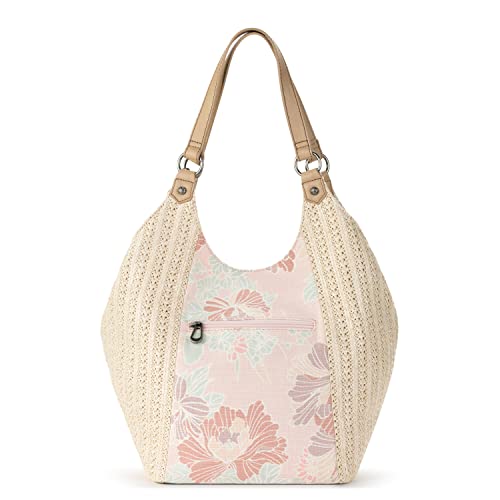 Sakroots Women's Roma Straw Shopper Bag in Woven Fabric with Dual Shoulder Straps, Petal Pink Flower Blossom, One Size by Sakroots - Image 5
