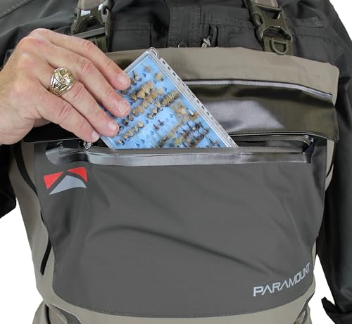 Image of Paramount Outdoors Slate Breathable Stockingfoot Full Wrap 6-Ply Fishing Chest Wader
