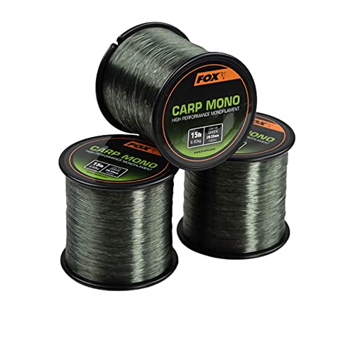 Foto von Fox International Group Carp Mono High Performance Monofilament Angelschnur Angelsehne Fishing line (1000, 0,35mm | 18lb 1000m), Grün