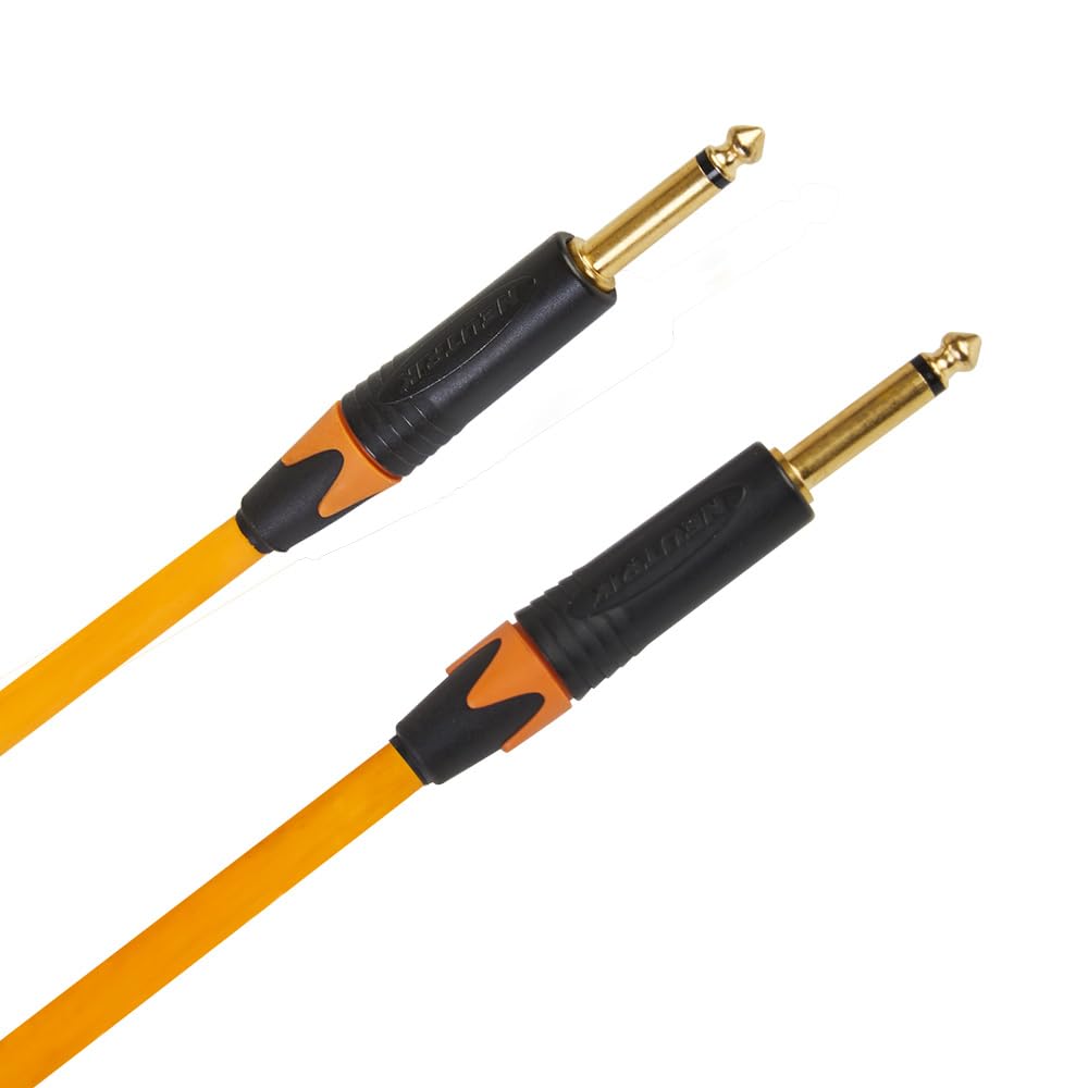 QUIK LOK - VITAMINA/C-6 Jack Mono/Jack Mono 6 mt, Cavo per strumenti musicali Quik Lok VITAMINA C, Connettori NEUTRIK: Jack Mono/Jack Mono, Colore arancio, Lunghezza 6 mt