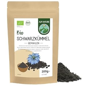 Alpi Nature Schwarzkümmel gemahlen BIO 200g, Schwarzkümmelsamen gemahlen