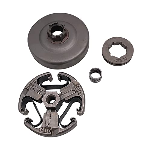 Conjunto de embrague de 3/8 "8T, rueda dentada de tambor, Kit de cojinete de aguja de llanta for Husq 61 66 162 266 268 272 XP 268XP 272XP, piezas de motosierra