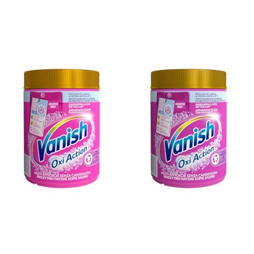 Vanish Oxi Action Multipower Polvere Rosa, Smacchiatore per Capi Colorati, 1 Confezione da 2 kg di Smacchiatore per Bucato, Additivo Lavatrice Multiazione senza Candeggina