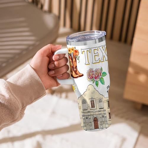 Pininerr City Tumbler Gift -40oz Water Bottle with Handle Insulated Coffee Mug (Texas) by Pininerr - Used condition - Image 2