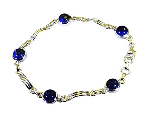 Bracelet en argent véritable et lapis lazuli naturel | Joaillerie astrologique fine