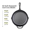 Lodge 12" Cast Iron Skillet - Chef Collection - Perfect Sear - Ergonomic Handles - Superior Heat Retention - Cast Iron Cookware & Skillet #5