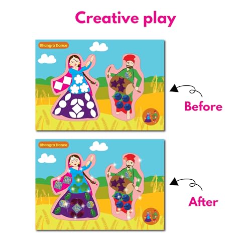 Image of SparkLPlay DIY Craft Kit for Kids - Foil Fun. Arts and Crafts. Dances Theme Activity Set | Toys for Kids Ages 4-9 | Mess Free Creative Activities.