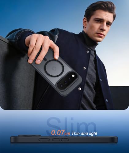 Image of FNTCASE for 11 /11 Pro Case: Compatible with MagSafe Black | With Screen Protector, Translucent Magnetic Back, Military Grade Drop Protection, Matte Shockproof Phone Cover, Black
