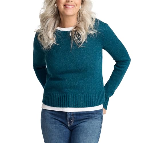 Image of Pendleton Women's Shetland Crew, 100% Soft Knit Wool Pullover, Classic Crewneck, Relaxed Fit, Comfortable Long-Sleeve Top