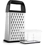 Cheese Grater With Container Box Grater Stainless Steel Kitchen Black - Image 7