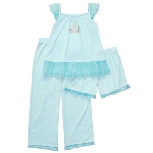 Pyjama 3 pièces château de princesse Carter's turquoise 12-24M