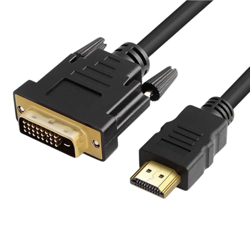 Cable DVI - Interfaz multimedia de alta definición, cable DVI | Cable adaptador, cable convertidor bidireccional de 59, cable adaptador Plug and Play para monitor TV 1080P, para vídeo alto