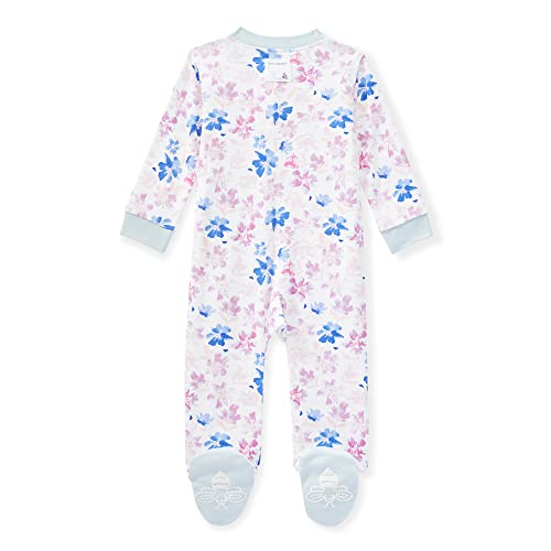 Image of Burt's Bees Baby unisex-baby Sleep & Play, Organic One-piece Romper-jumpsuit Pj, Zip Front Footed Pajama