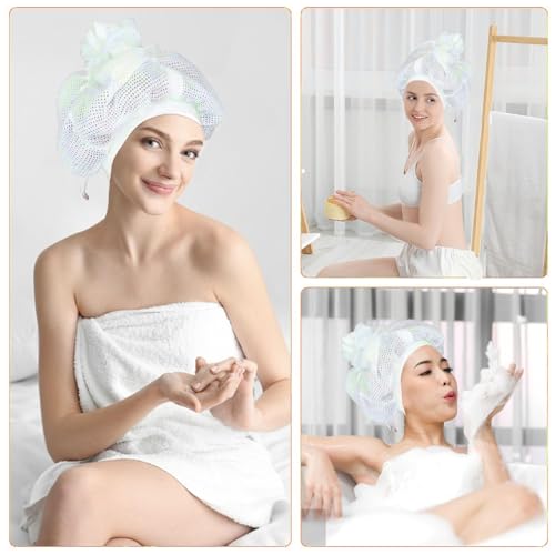 liuweihui Touca de Rede Plopping (2 Peças), Touca de Secagem de Cabelo Ajustável para Cabelos Cachea
