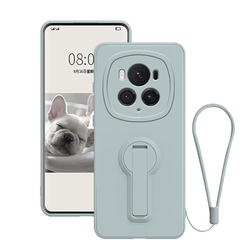 Coque Honor Magic 6 Pro silicone gris idéale pour regarder vos vidéos avec sa béquille