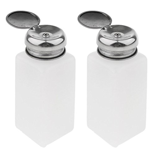 image for FRECI 4pcs Empty Press Bottles Stainless Steel Cap Liquid Alcohol Pres