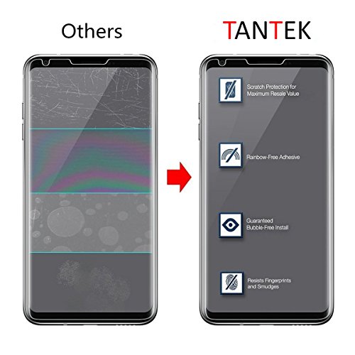 Tantek [2-Pack Screen Protector For Lg V30 / Lg V30 Plus/Lg-H930 / Lg Joan,Tempered Glass Film,Ultra Clear,Anti Scratch,Bubble Free,Case Friendly #TOP2