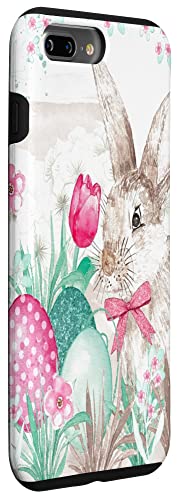 Iphone 7 Plus/8 Plus Easter Bunny Phone Case Floral Eggs Design Bunny Case #TOP2