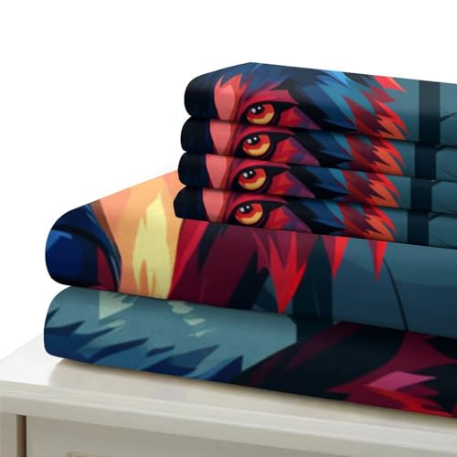 Parure de lit loup ensemble de literie microfibre 3 pièces 135x200
