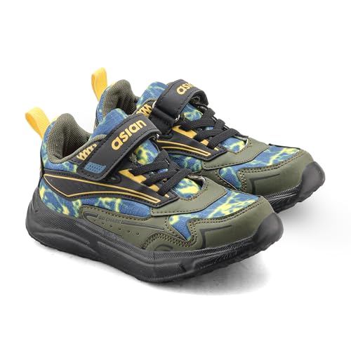 Image of ASIAN Boomer-05 Kids Sports Shoes with Velcro Strap | Lightweight Comfortable Stylish Shoes for Boys & Girls | Durable Grip Sole Casual Running Shoes