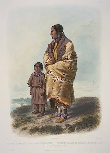 Impression peinture Dakota Woman de Karl Bodmer, toile déco premium 60x90