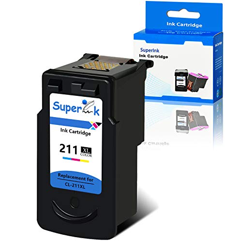 SuperInk 1PK Remanufactured Replacement CL-211XL 211XL CL211 CL211XL 211 Tri-Color Ink Cartridge use with PIXMA MP280 MP230 iP2700 MP495 MP250 MX410 iP2702 MX340 MP240 MP270 MX420 MX360