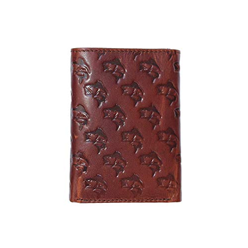 Weber's Premier Leather – Pursuit Series – Trifold Bass Fishing Wallet For Men - Full Grain Leather & Rfid Blocking #TOP4