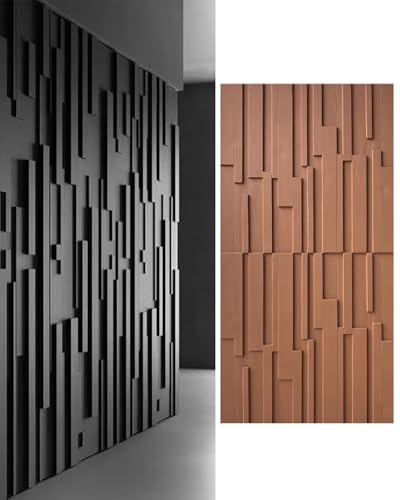 Décoration murale d'intérieur en panneaux texturés muraux orange 3D de 61 cm