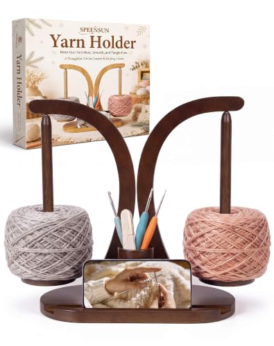 Image of SPEENSUN Tangle-Free Magnetic Double Yarn Holder for Crocheting